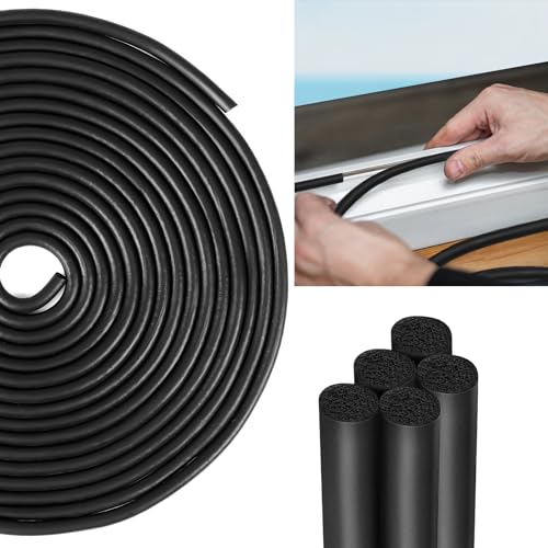 U0U Backer Rod 1/8 Inch Rubber Caulk Saver,Foam Backer Rod for Gaps and Joints,Concrete Expansion Joint Filler,19.6 feet Length - Image 1