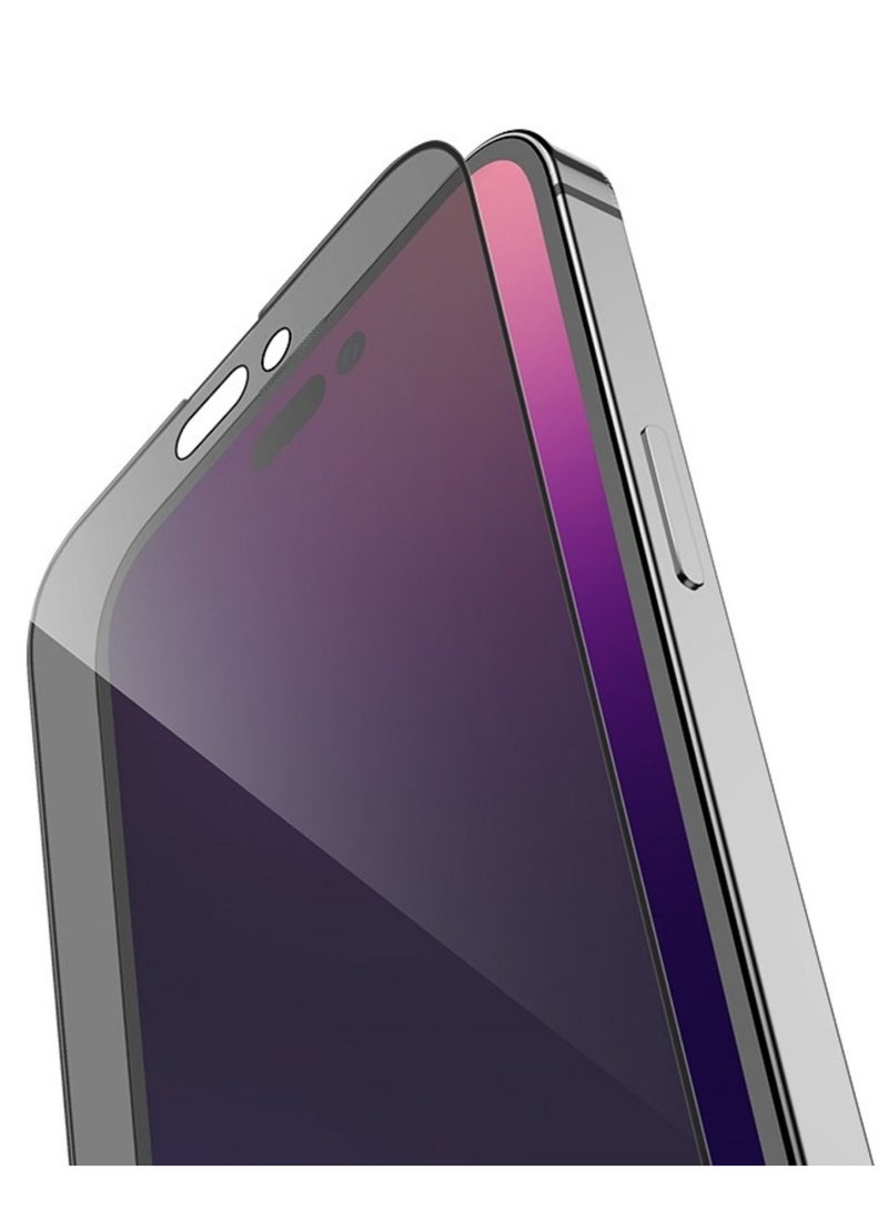 بورتوني واقي شاشة للخصوصية لهاتف iPhone 14 Pro Max 9H مضاد للتجسس بغشاء داكن حافظة صديقة للبيئة خالية من الفقاعات من الزجاج المقوى لهاتف Apple iPhone 14 Pro Max 6.7 بوصة 2022 - Image 4