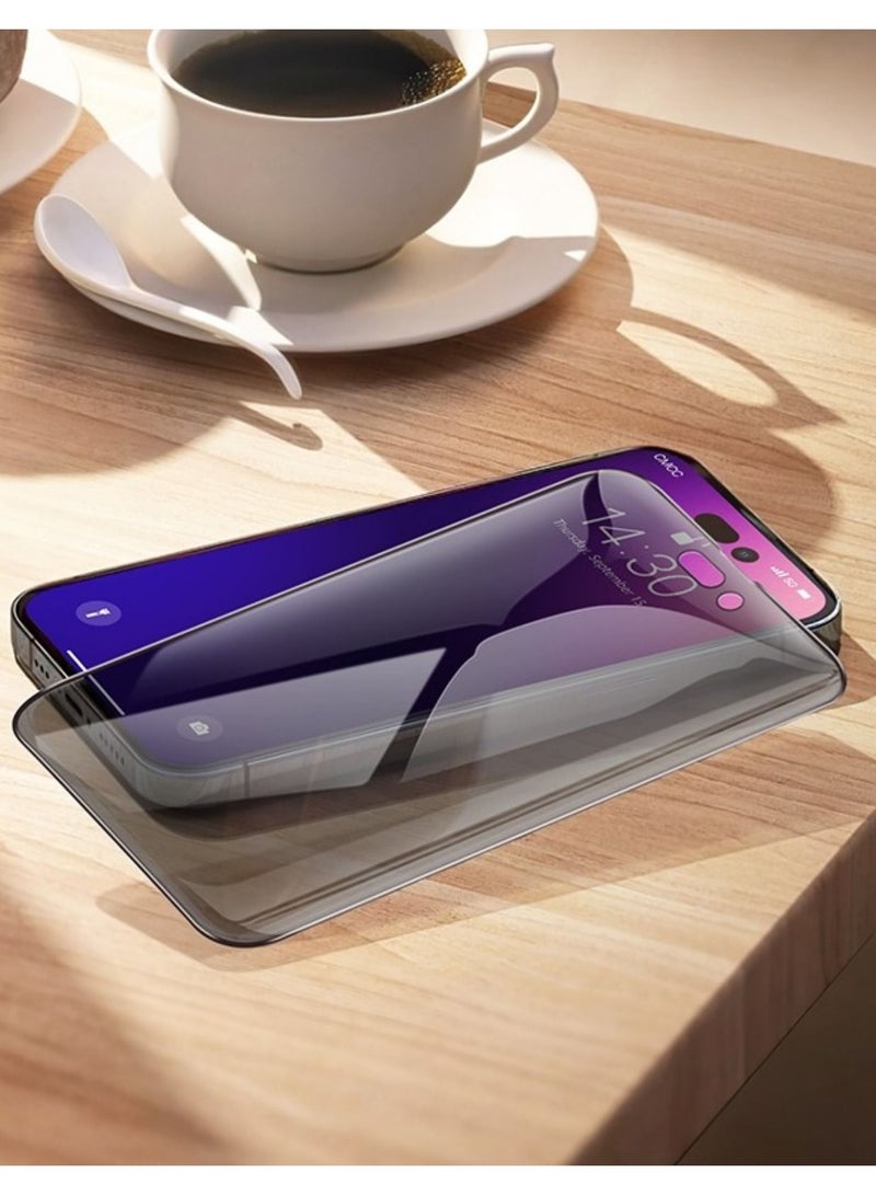 بورتوني واقي شاشة للخصوصية لهاتف iPhone 14 Pro Max 9H مضاد للتجسس بغشاء داكن حافظة صديقة للبيئة خالية من الفقاعات من الزجاج المقوى لهاتف Apple iPhone 14 Pro Max 6.7 بوصة 2022 - Image 2