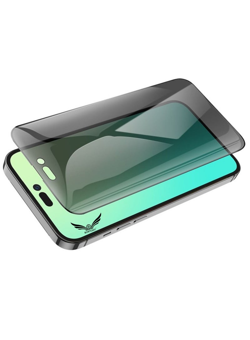 بورتوني واقي شاشة للخصوصية لهاتف iPhone 14 Pro Max 9H مضاد للتجسس بغشاء داكن حافظة صديقة للبيئة خالية من الفقاعات من الزجاج المقوى لهاتف Apple iPhone 14 Pro Max 6.7 بوصة 2022 - Image 5