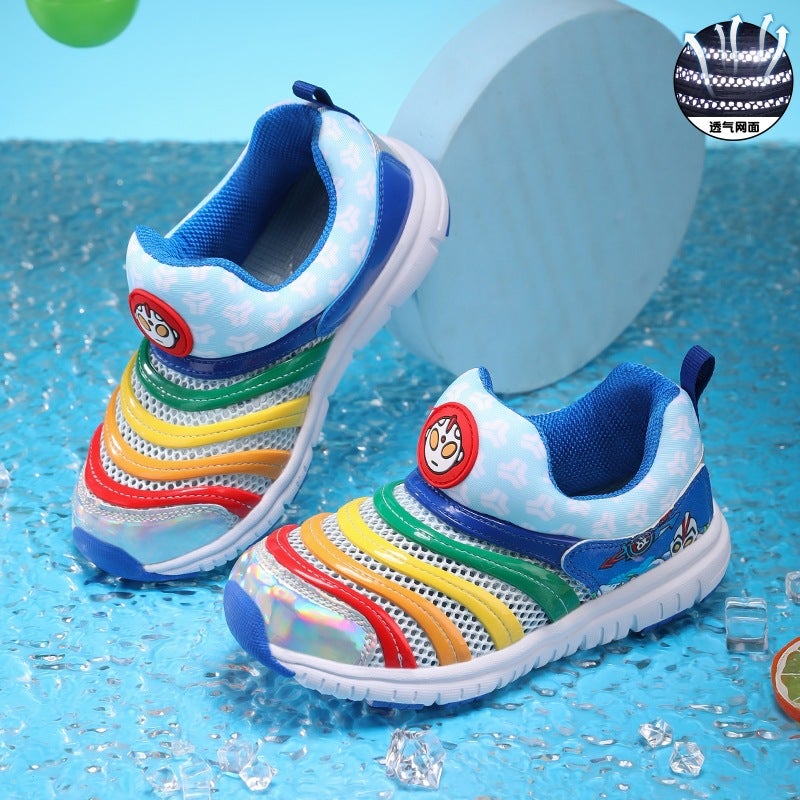 Caterpillar Children'S Shoes Spring And Mesh Breathable Soft Sole Lightweight Small And Medium-Sized Children'S Sports Shoes Baby Shoes - Image 1