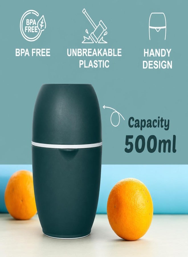 Lechin KASHTHABHANJAN PHARMA® Manual Citrus Press with Container, Orange Lemon Squeezer, BPA Free Fruit Juice Extractor, Kitchen Tool with Strainer, Easy Hand Press for Home (Multi Color) - Image 2