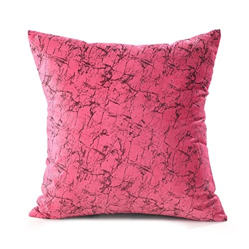 Nirwana Decor® Avion Textured Velvet Cushion Covers, 16x16 inches/40x40 cms, for Home/Sofa/Bed/Chair (Pink, 16x16 inches) Pack of 5 - Image 3
