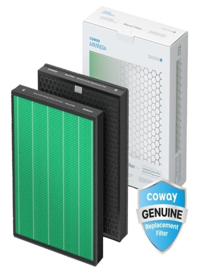 Coway AIRMEGA Max 2 Air Purifier Replacement Filter Set for 300/300S, green/black, 1256 sq. ft. (3111635) - Image 1