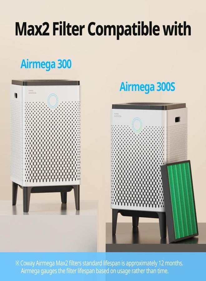 Coway AIRMEGA Max 2 Air Purifier Replacement Filter Set for 300/300S, green/black, 1256 sq. ft. (3111635) - Image 2