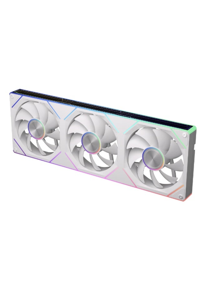 ثيرمو مراوح بي سي رينوكس RX08 مقاس 360 ملم PWM اضاءة ARGB لون أبيض – قطعة واحدة - Image 4
