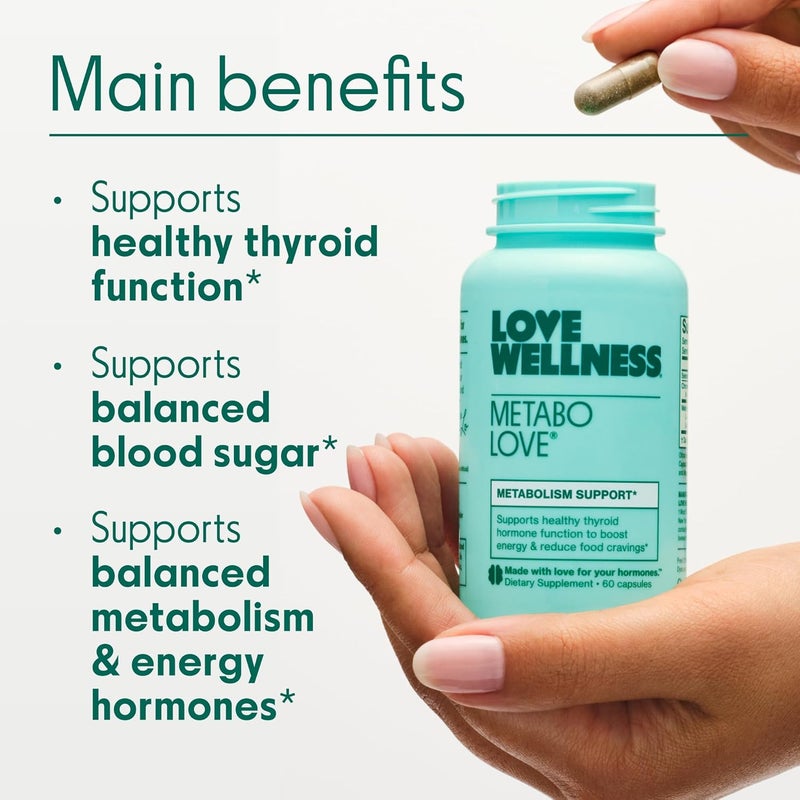 Love Wellness Metabolove  Metabolism Booster for Women Supplement  Combat Cravings  Boost Energy Supplement  Cortisol  Thyroid Support for Women  Stimulant Free Vegan  GlutenFree  60 Count - Image 3