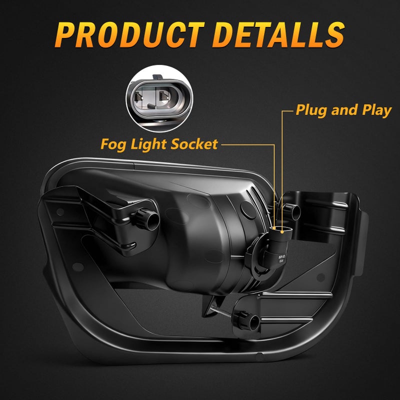 OKSIWA LED Fog Lights for Dodge Ram 1500 2009-2012,Dodge Ram 2500 2010-2018,Dodge Ram 3500 2012-2018,Plug and Play Front Bumper Fog Lamps Replacement, Weatherproof - Image 3
