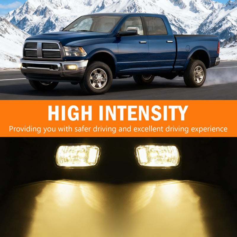 OKSIWA LED Fog Lights for Dodge Ram 1500 2009-2012,Dodge Ram 2500 2010-2018,Dodge Ram 3500 2012-2018,Plug and Play Front Bumper Fog Lamps Replacement, Weatherproof - Image 4