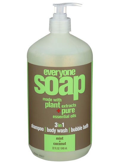 EO Products Natural Everyone Hand Soap Liquid Mint and Coconut 32 Ounce