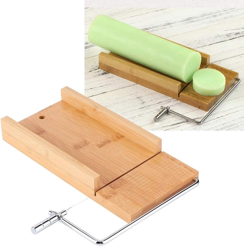 klarako Silicone Soap Making Mold, Wooden Box Set Manual Soap Cutter with Scale Kitchen Tool 1200ml - Image 5