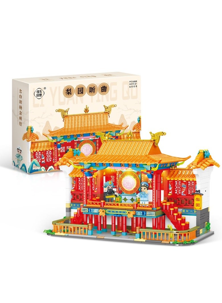 Chinese Opera Stage Building Block Construction Toy Set for Kids - Image 3