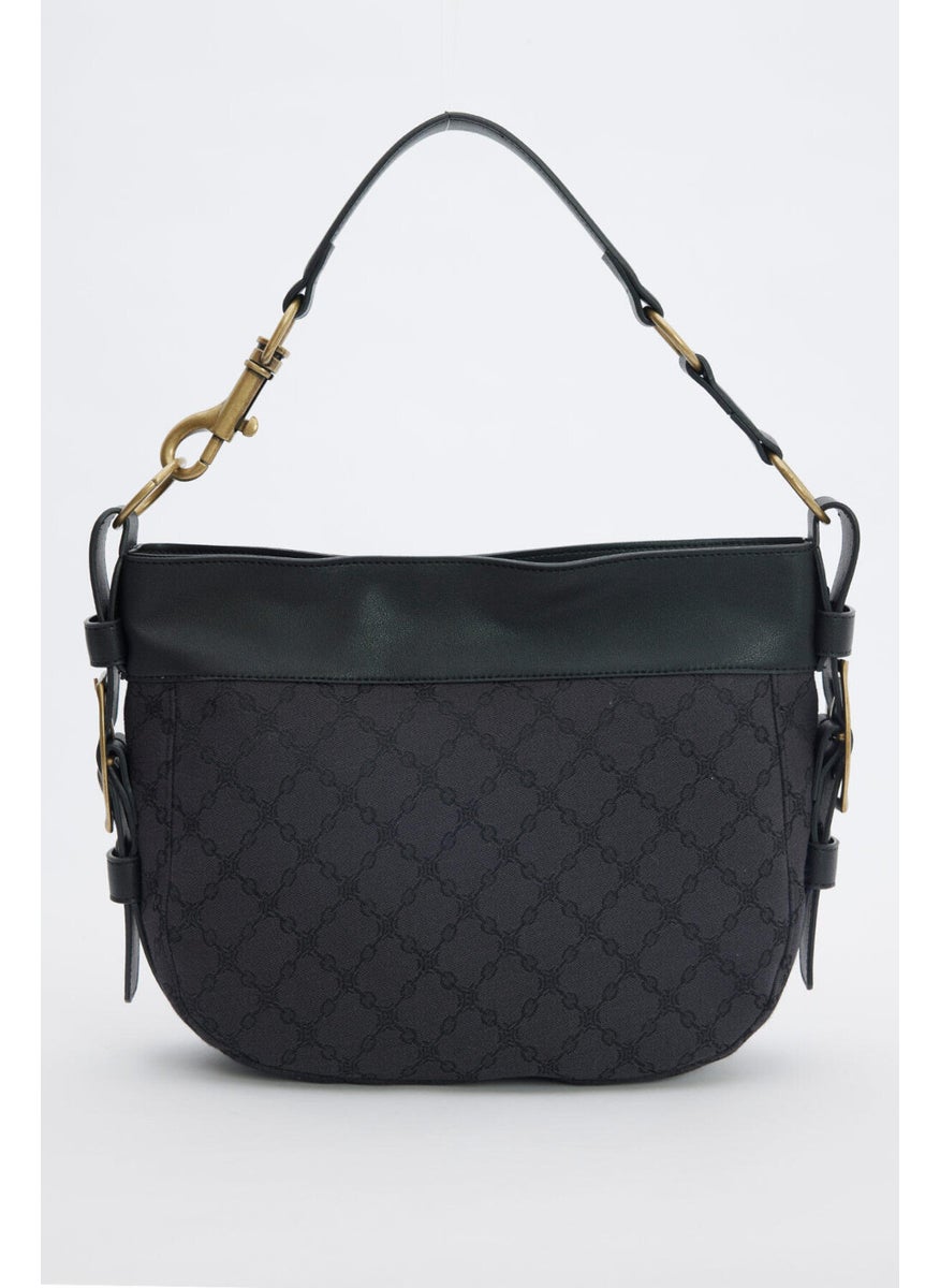 Manuka - Gaby Leather Detailed Shoulder Bag Black - Image 1
