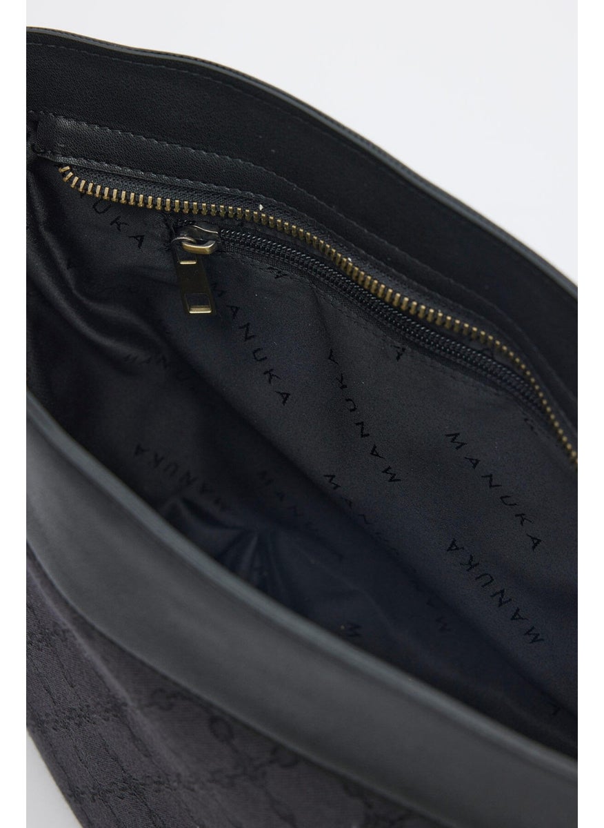 Manuka - Gaby Leather Detailed Shoulder Bag Black - Image 1
