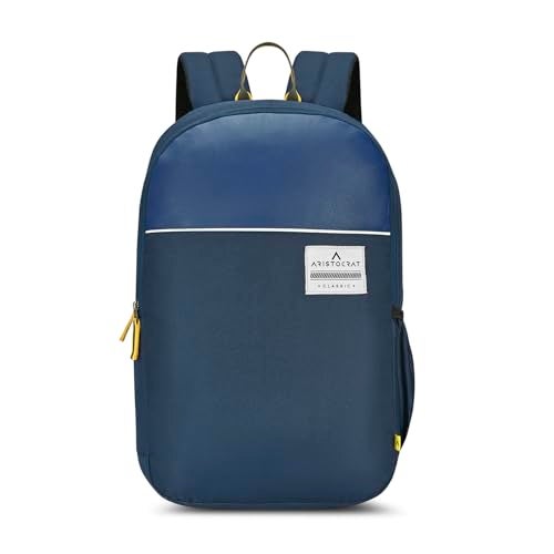 Aristocrat Lava 17 Inch Compatible Laptop Backpack 25L | Premium Durable Fabric | 2 Compartments with Side Bottle Pocket | Padded Backpanel | Office & Travel Backpack for Men & Women (Blue) - Image 1