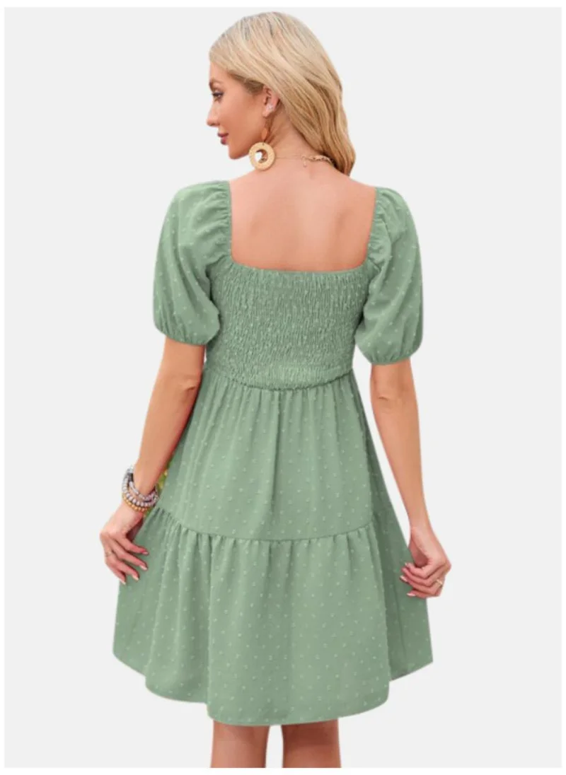 YUNIQEE Smocked Bodice Tiered Dress