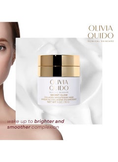 OLIVIA QUIDO Clinical Skin Care Secret Glow |Anti-Aging Collagen White Mask | Brightening Night Cream For Face And Neck| Intense Brightening Glutathione Formula Smoothens For Dewy & Glowing Complexion  - Image 3
