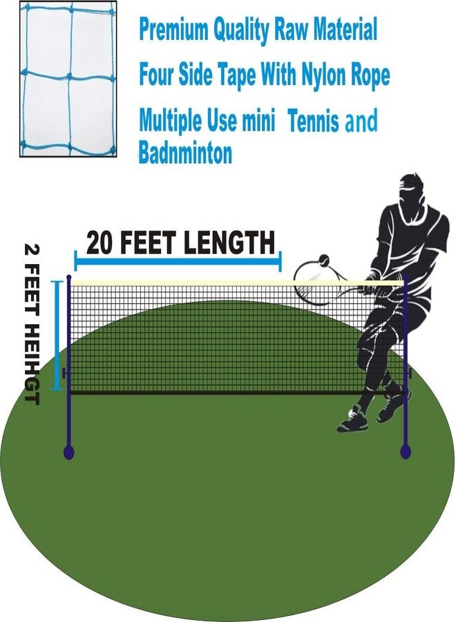 ProZone Nylon Badminton Net, Four Side HDPE Tape, .90 MM Thickness, 40 MM Mesh Size (White) - Image 5