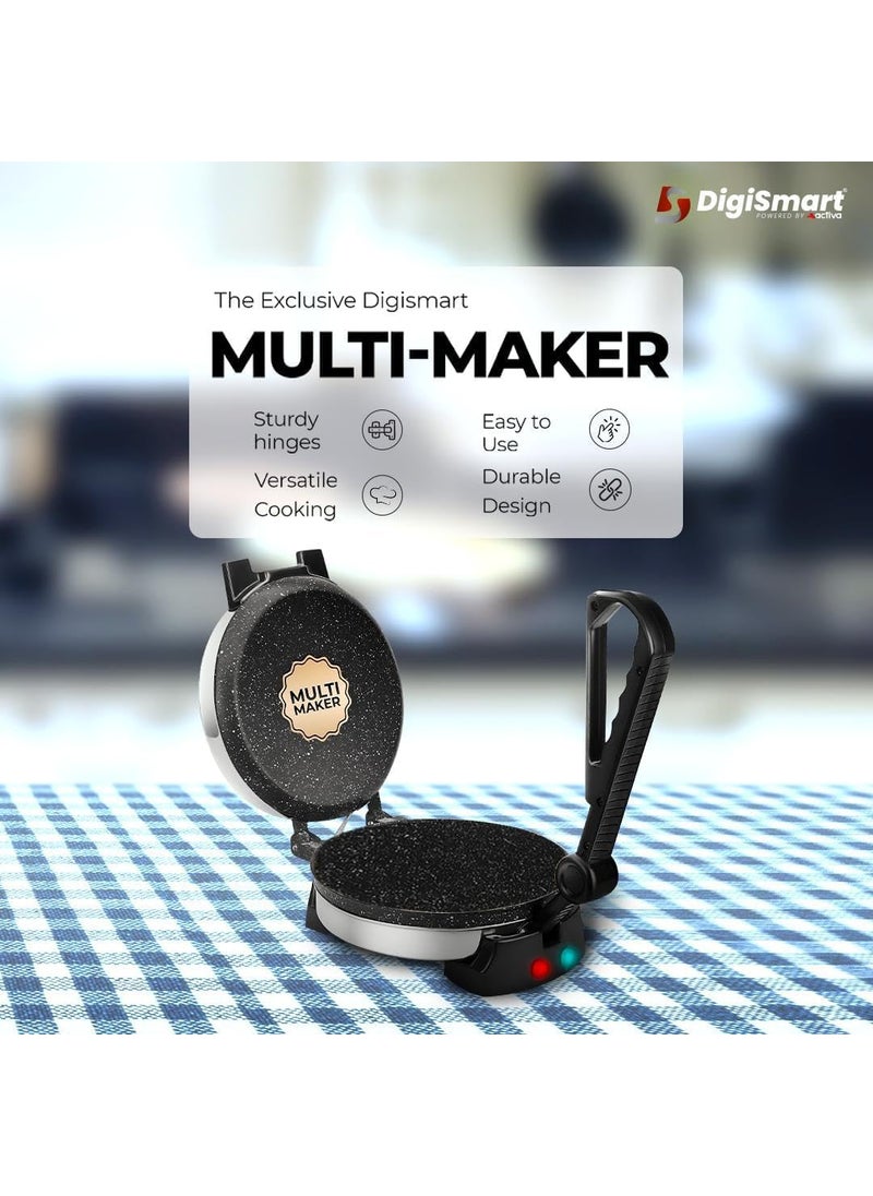 DIGISMART MultiMaker Versatile RotiParathaOmeletteTheplaKhakhraDosa Maker Nonstick Coating Easy to Use Durable Design with 1 Year Warranty