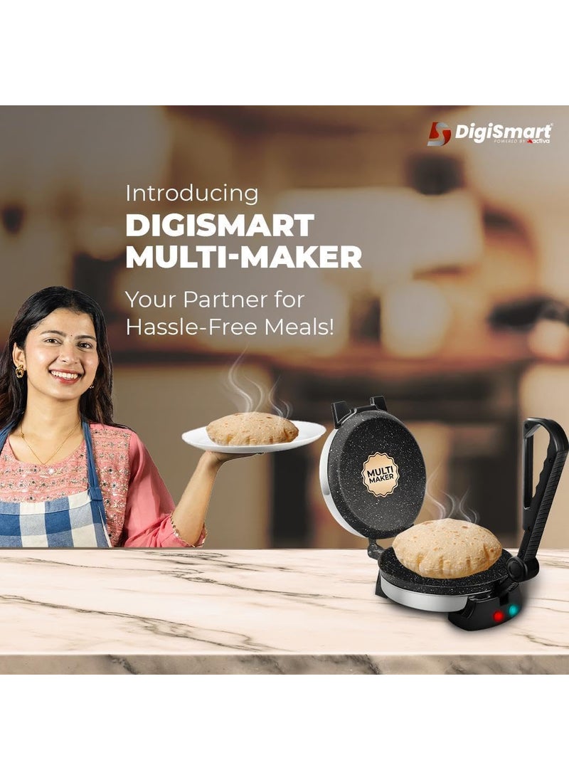 DIGISMART MultiMaker Versatile RotiParathaOmeletteTheplaKhakhraDosa Maker Nonstick Coating Easy to Use Durable Design with 1 Year Warranty