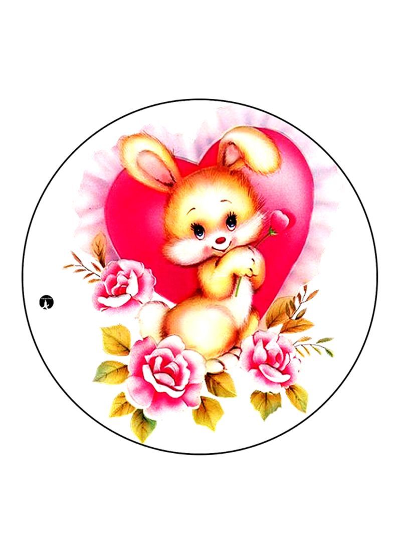 Rabbit Printed Mouse Pad Multicolour