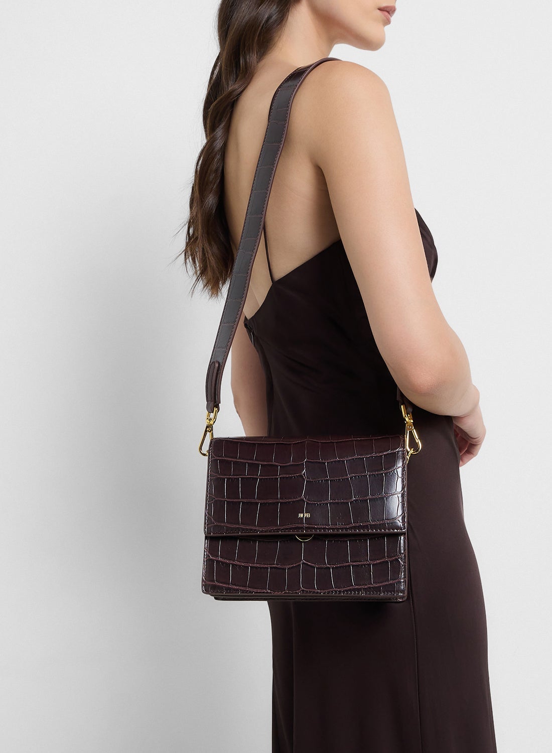 JW PEI Kaia Vegan Leather Handbag – Bamboo Metal Handle With