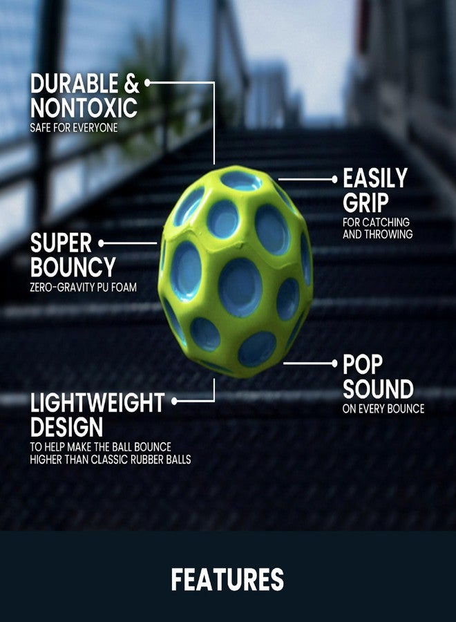 Waboba The Original Moon Ball 3 Pack - Super Bouncy Wall Balls for Kids and Teens - Outdoor Sports Toy Gift - Orange, Teal, & Cobalt - Image 4