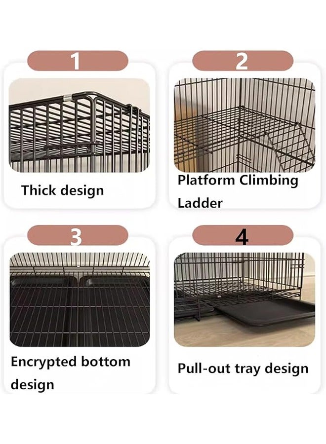 NKX Double Layer Folding Luxury Pet Cage - Image 3