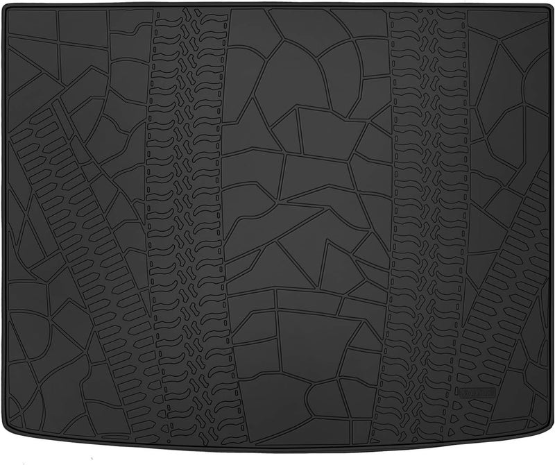 San Auto Custom Fit Cargo Liner for Jeep Cherokee (2014-2019) - Heavy Duty Black Rubber Trunk Mat - Image 1