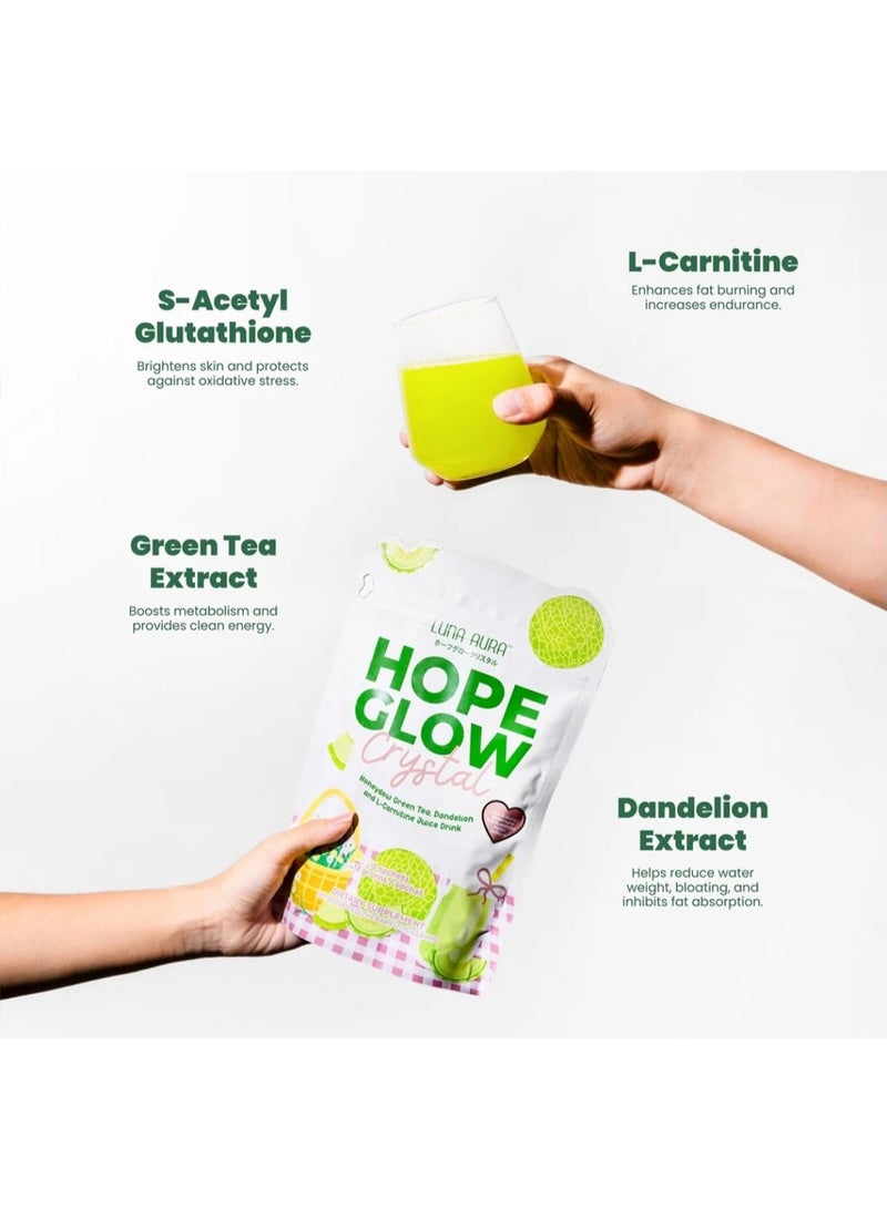 لونا أورا مشروب عصير لونا أورا هوب جلو كريستال هوني ديو بالشاي الأخضر والهندباء وإل-كارنيتين - Image 3