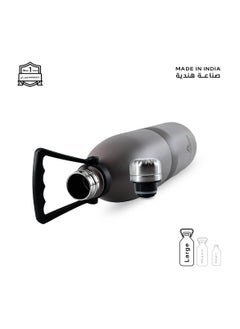 Atlasware Water Bottle with a Capacity of 2000 ml, Stainless Steel Water Bottle that keeps Cold for 130 Hours and Keeps Heat for 52 Hours, Cappuccini  - Image 4