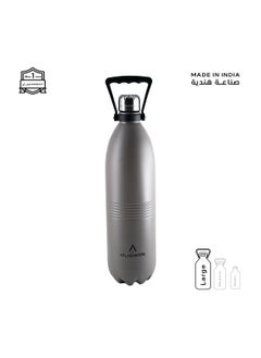 Atlasware Water Bottle with a Capacity of 2000 ml, Stainless Steel Water Bottle that keeps Cold for 130 Hours and Keeps Heat for 52 Hours, Cappuccini  - Image 1