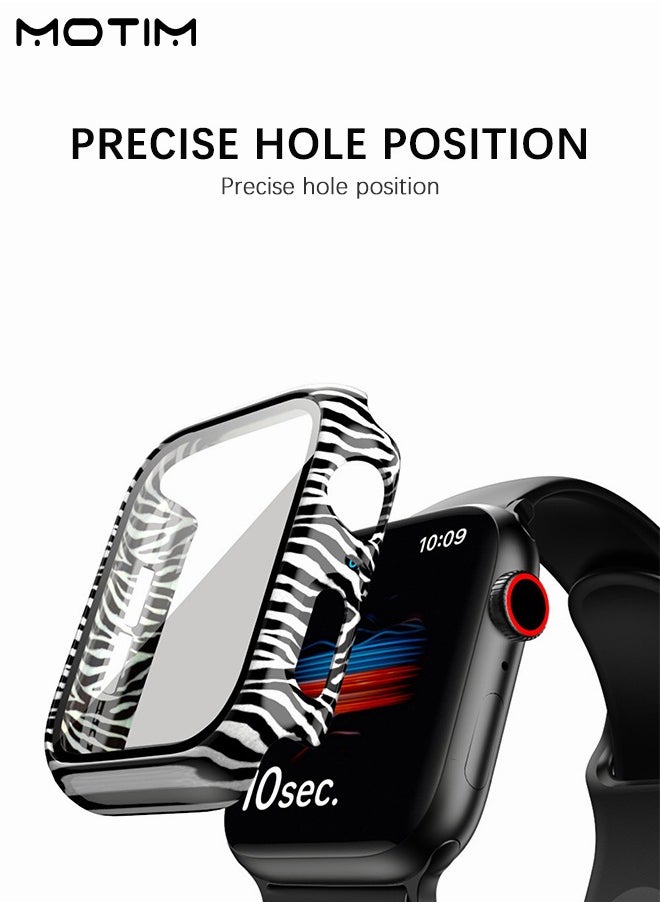 Motim - Compatible for Apple Watch Series 7/8/9/10 41mm with Screen Protector Case, Unique Design Hard PC Waterproof Case Cover, Bumper Full Coverage Accessories for iWatch 7/8/9/10 41mm - Image 1