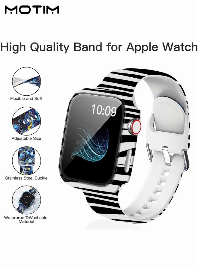 Motim - Compatible for Apple Watch Series 7/8/9/10 41mm with Screen Protector Case, Unique Design Hard PC Waterproof Case Cover, Bumper Full Coverage Accessories for iWatch 7/8/9/10 41mm - Image 1