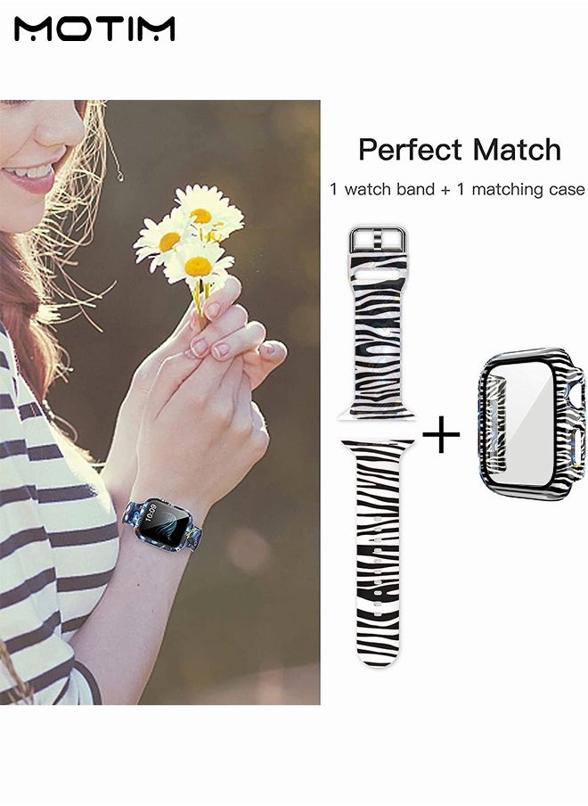 Motim - Compatible for Apple Watch Series 7/8/9/10 41mm with Screen Protector Case, Unique Design Hard PC Waterproof Case Cover, Bumper Full Coverage Accessories for iWatch 7/8/9/10 41mm - Image 1