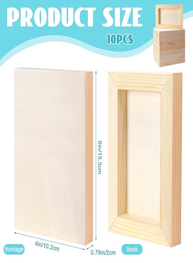 FSWCCK 10 Pcs 4x6 inch Wood Panel Boards, Unfinished Wood Canvas Wooden for Crafts, Painting Canvas, DIY Art Projects, Pouring, Arts Use with Oils, Acrylics - Image 2