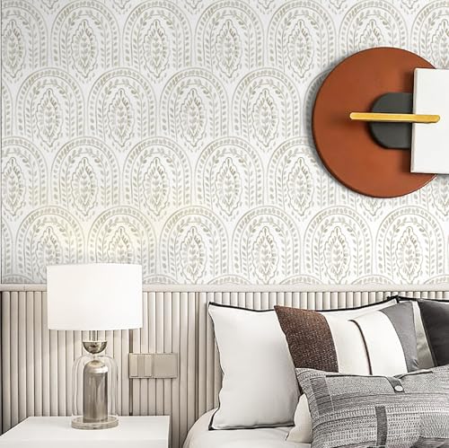 EeeComing Boho Peel and Stick Wallpaper Modern Wall Paper Peel and Stick Removable Contact Paper Self Adhesive Wallpaper for Bedroom and Bathroom Cabinet Shelf Liner Vinyl 393.7 "x17.3 - Image 5