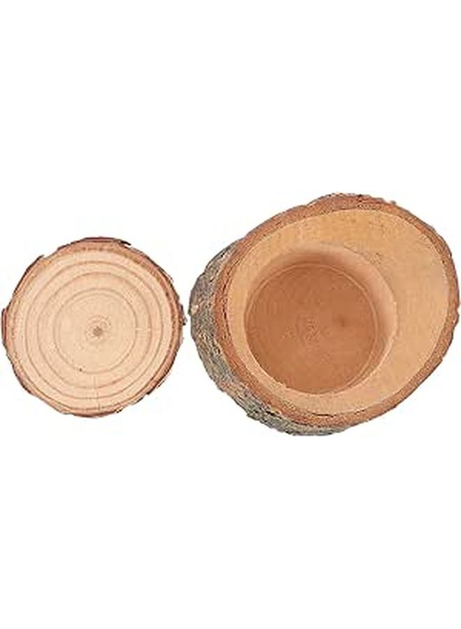 Wooden Hamster Food Bowl With Lid Wear Resistant Small Animal Feeding Dish For Guinea Pigs Parrots Turtles - Image 1