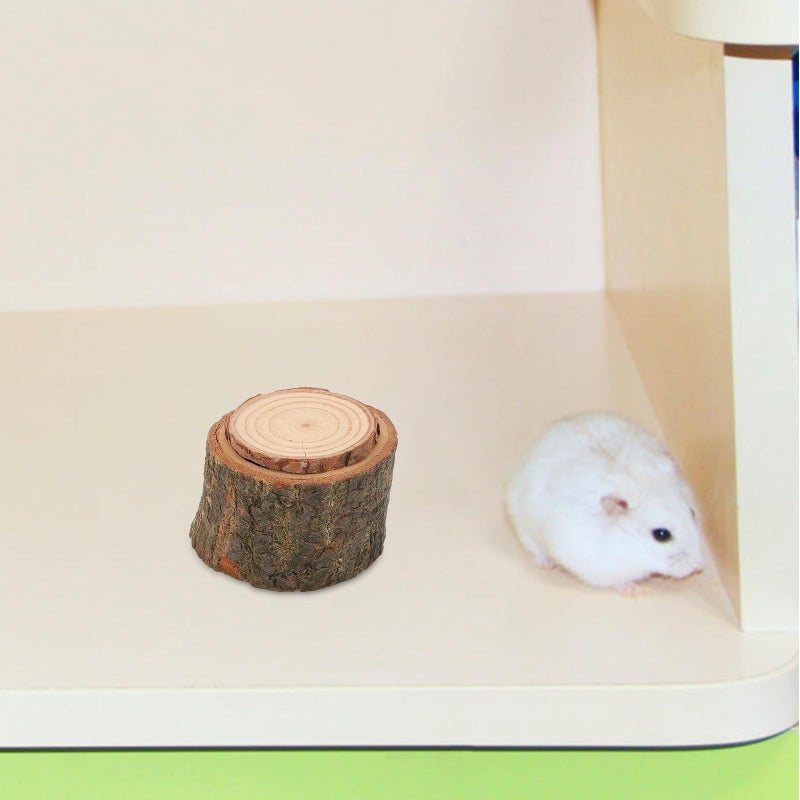 Wooden Hamster Food Bowl With Lid Wear Resistant Small Animal Feeding Dish For Guinea Pigs Parrots Turtles - Image 4