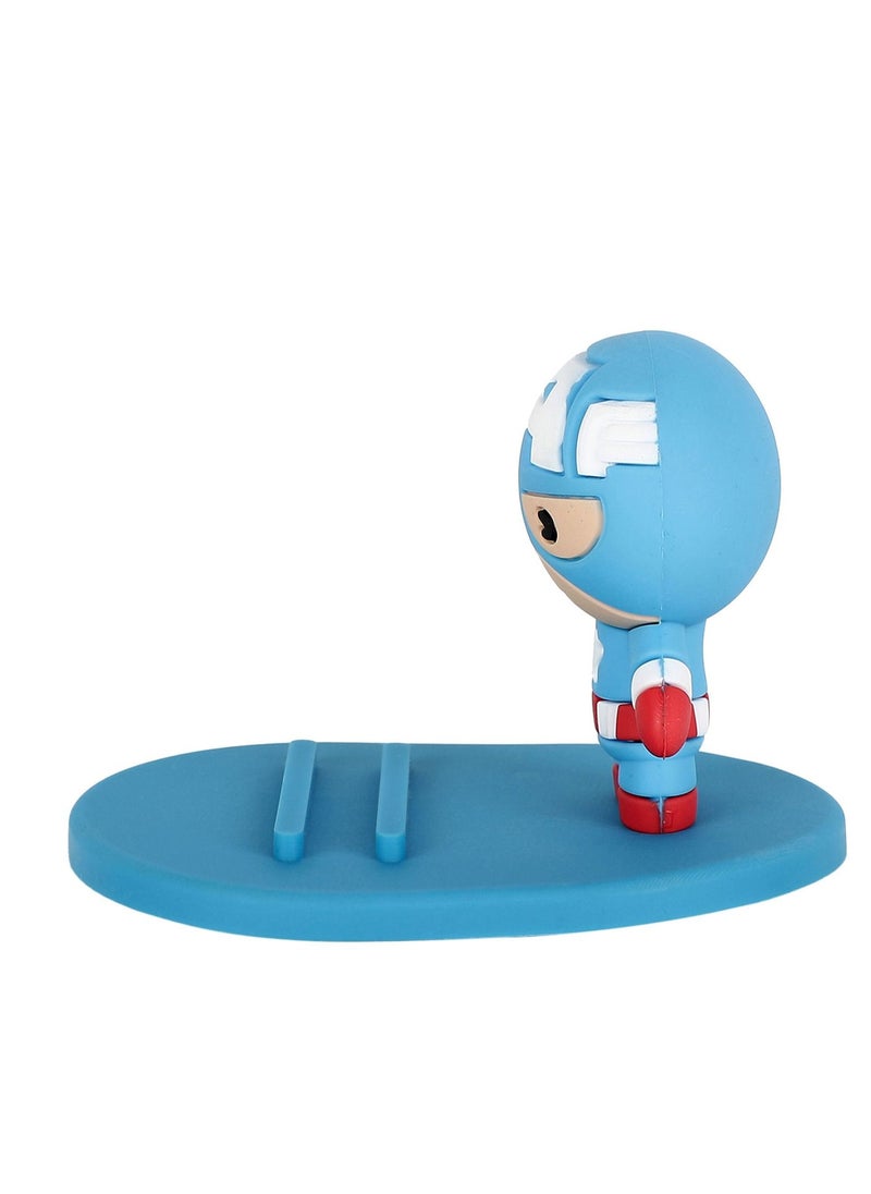 Miniso - Cute Cartoon Captain America Universal Desktop Table Mobile Phone Holder Stand for iPhone Samsung Xiaomi Huawei - Image 1