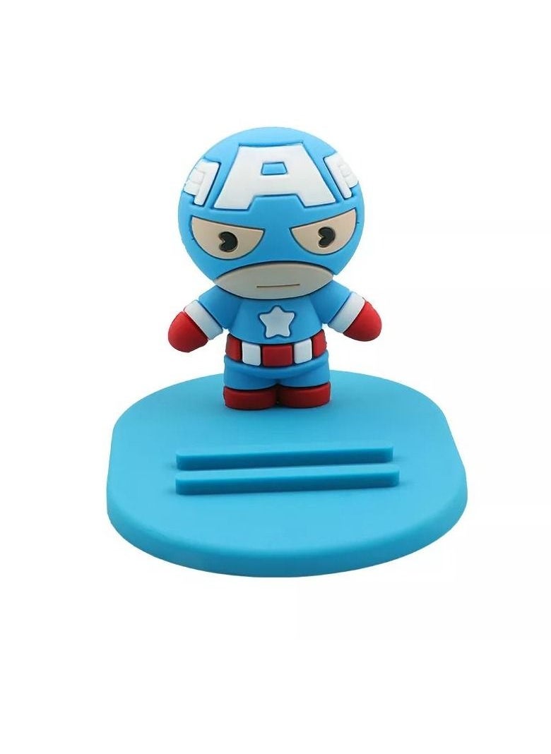 Miniso - Cute Cartoon Captain America Universal Desktop Table Mobile Phone Holder Stand for iPhone Samsung Xiaomi Huawei - Image 1