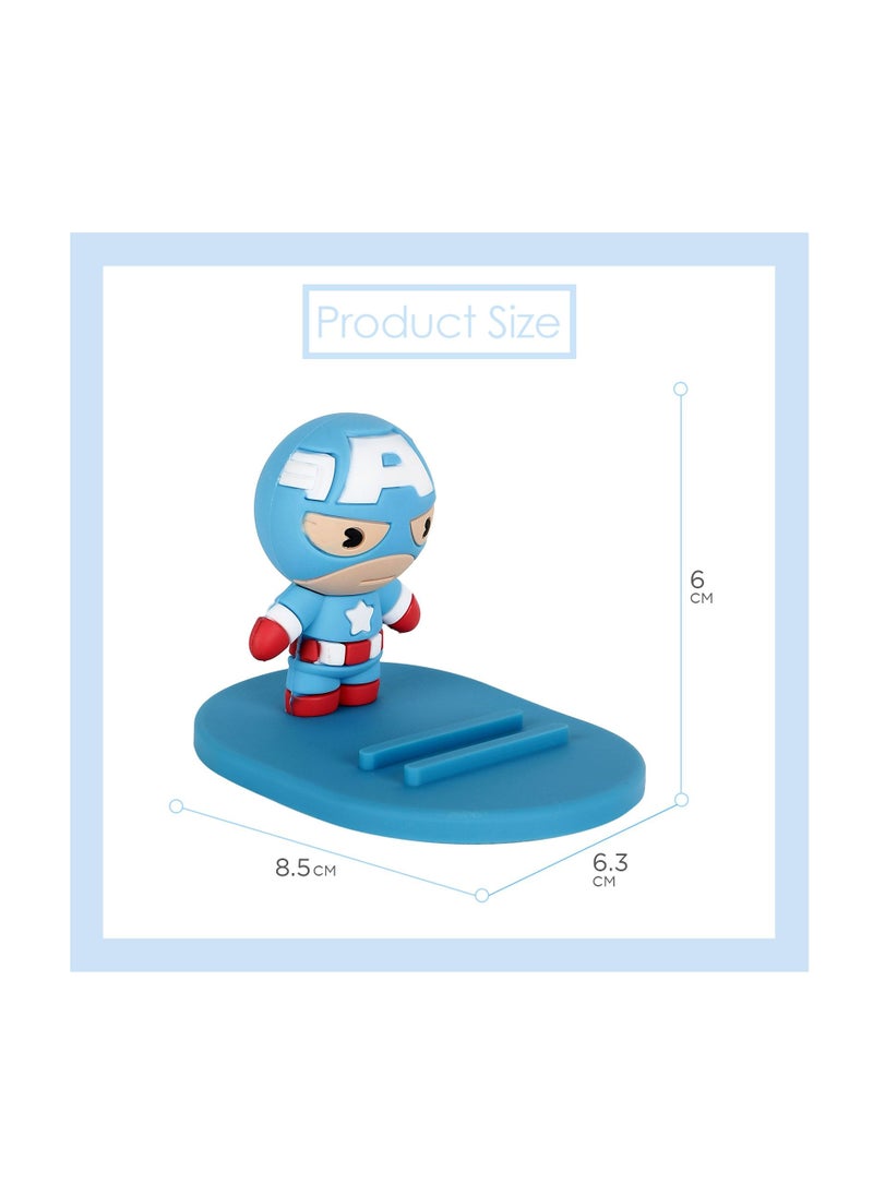 Miniso - Cute Cartoon Captain America Universal Desktop Table Mobile Phone Holder Stand for iPhone Samsung Xiaomi Huawei - Image 1