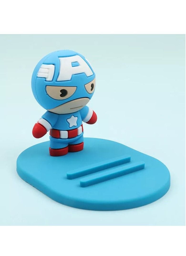 Miniso - Cute Cartoon Captain America Universal Desktop Table Mobile Phone Holder Stand for iPhone Samsung Xiaomi Huawei - Image 1