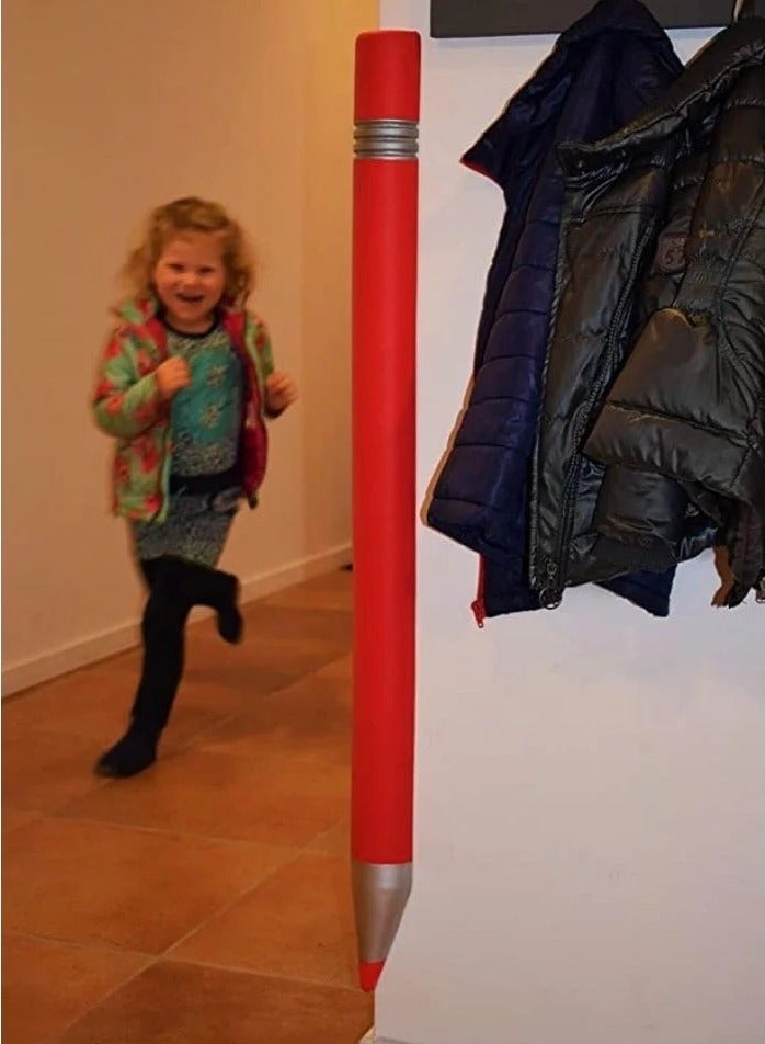 Child Safety Corner Protector – Pencil Shape, Red Color, 100 cm Length (Indoor/Outdoor Use) - Image 1