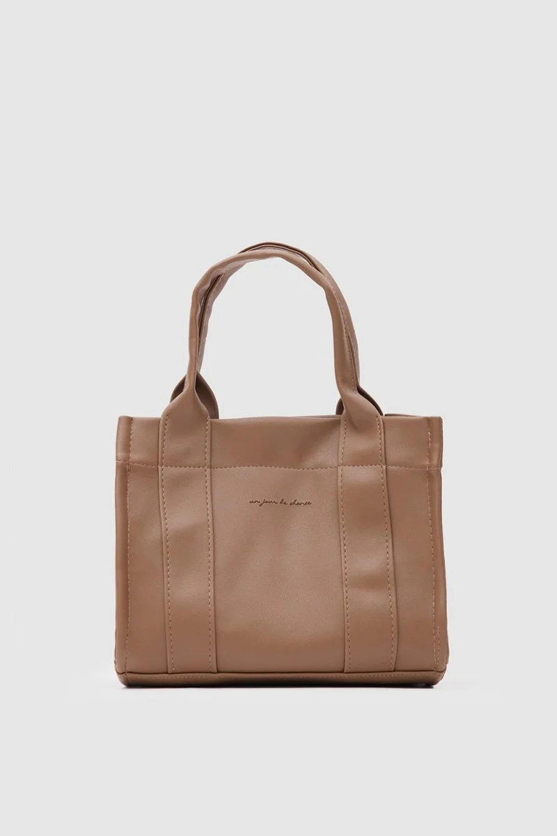 Shule Bags Bonnie Faux Leather Mink Tote Bag