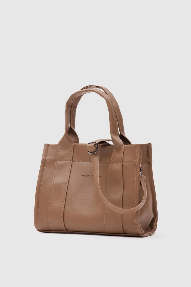 Shule Bags Bonnie Faux Leather Mink Tote Bag