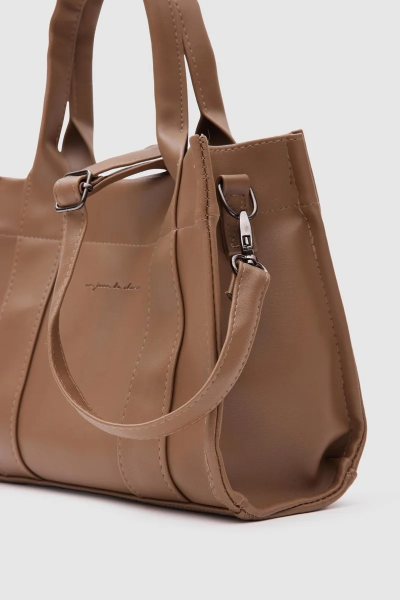 Shule Bags Bonnie Faux Leather Mink Tote Bag