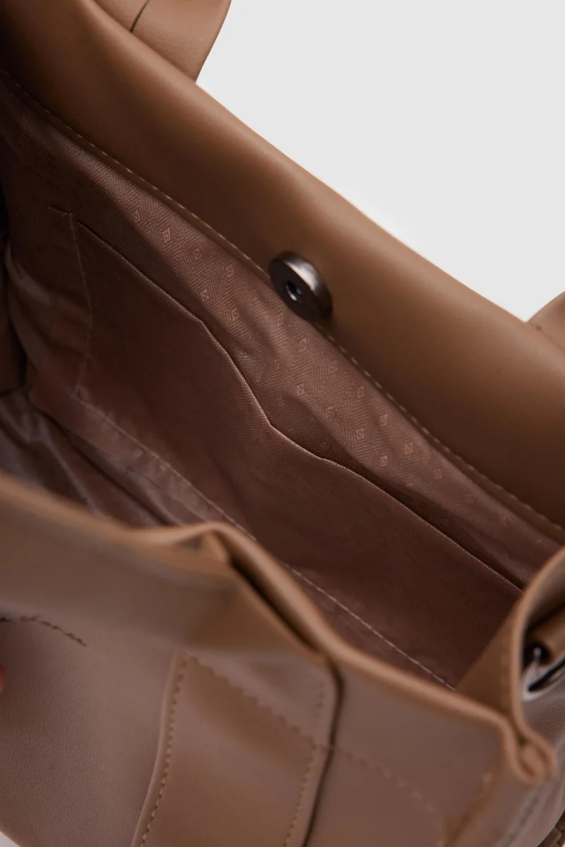 Shule Bags Bonnie Faux Leather Mink Tote Bag