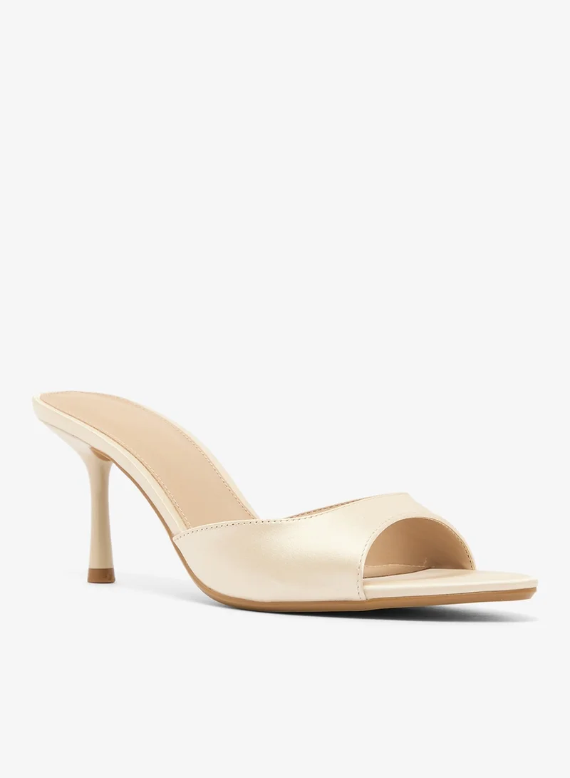 Ella Limited Edition White Satin Kitten Heel Sandals for Women | Best Price UAE