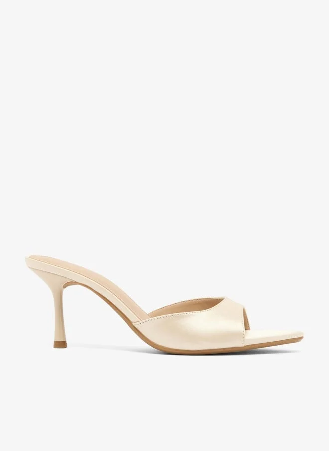 Ella Limited Edition White Satin Kitten Heel Sandals for Women | Best Price UAE